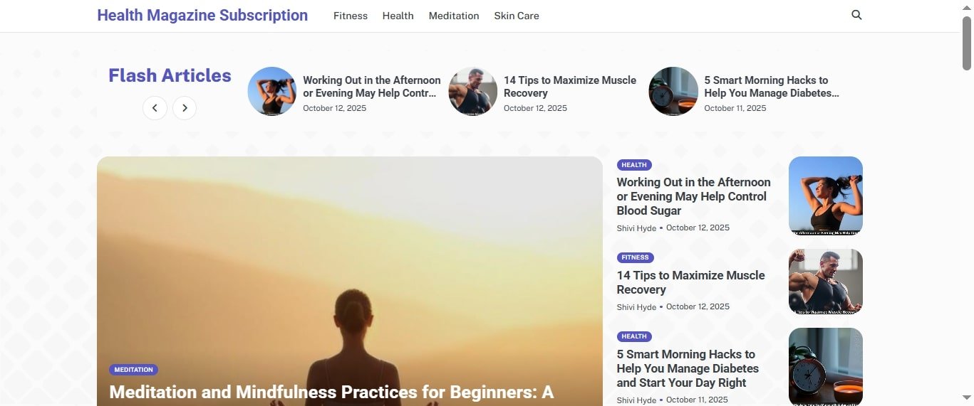 Health Magazine Subscription